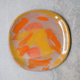 Assiette W2321 en faïence rouge D 19cm - Multicolore d'Héloise Bariol chez Brutal Ceramics