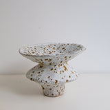 Vase en terre glanée H 17cm - Blanc moucheté par Potry chez Brutal Ceramics