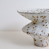 Vase en terre glanée H 17cm - Blanc moucheté par Potry chez Brutal Ceramics