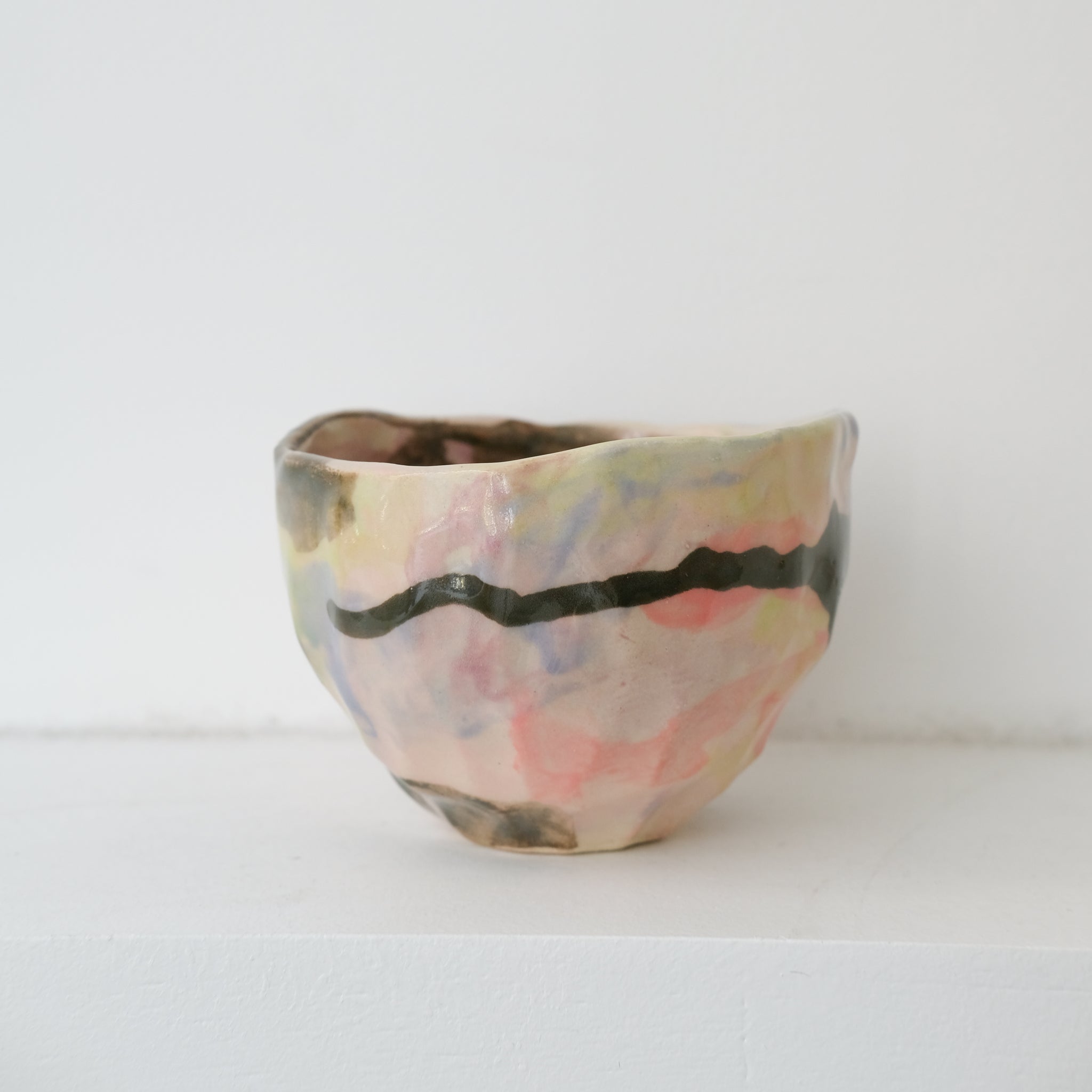 Tasse 01 en grès 180ml - multicolore de Camille Létoffé chez Brutal Ceramics