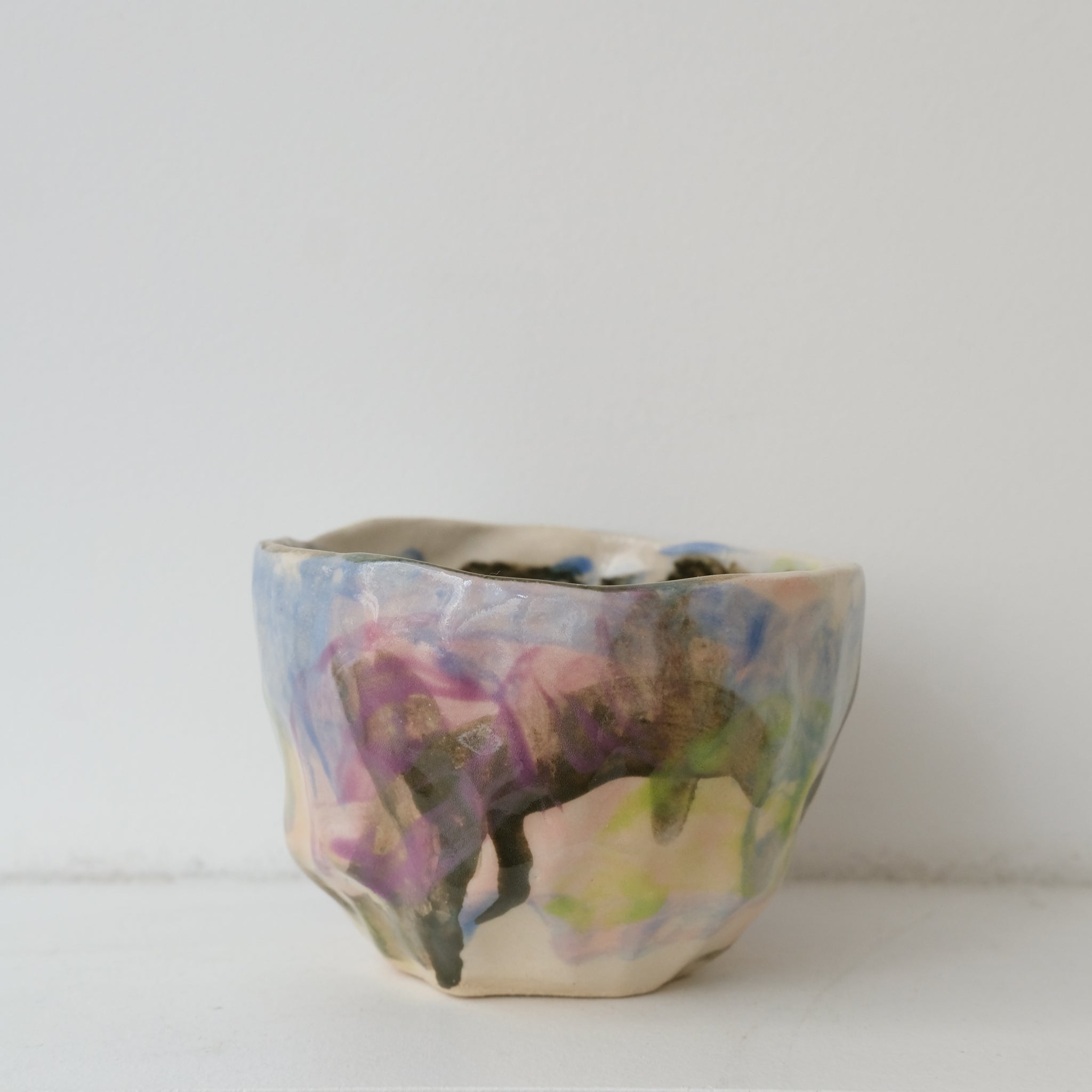 Tasse 10 en grès 180ml - multicolore de Camille Létoffé chez Brutal Ceramics