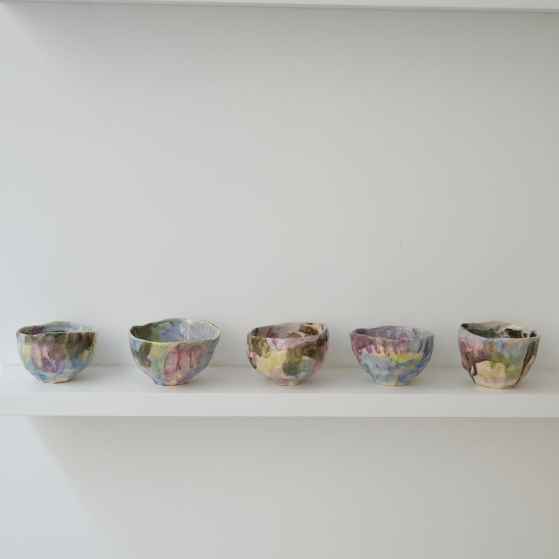 Tasse 09 en grès 180ml - multicolore de Camille Létoffé chez Brutal Ceramics