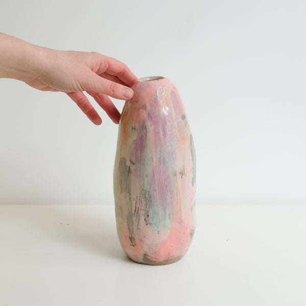 Vase en grès H 24,5cm - multicolore de Camille Létoffé chez Brutal Ceramics