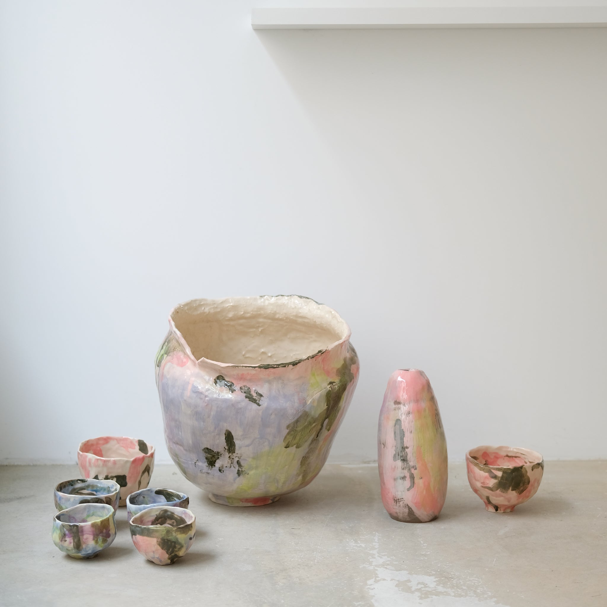 Tasse 04 en grès 180ml - multicolore de Camille Létoffé chez Brutal Ceramics
