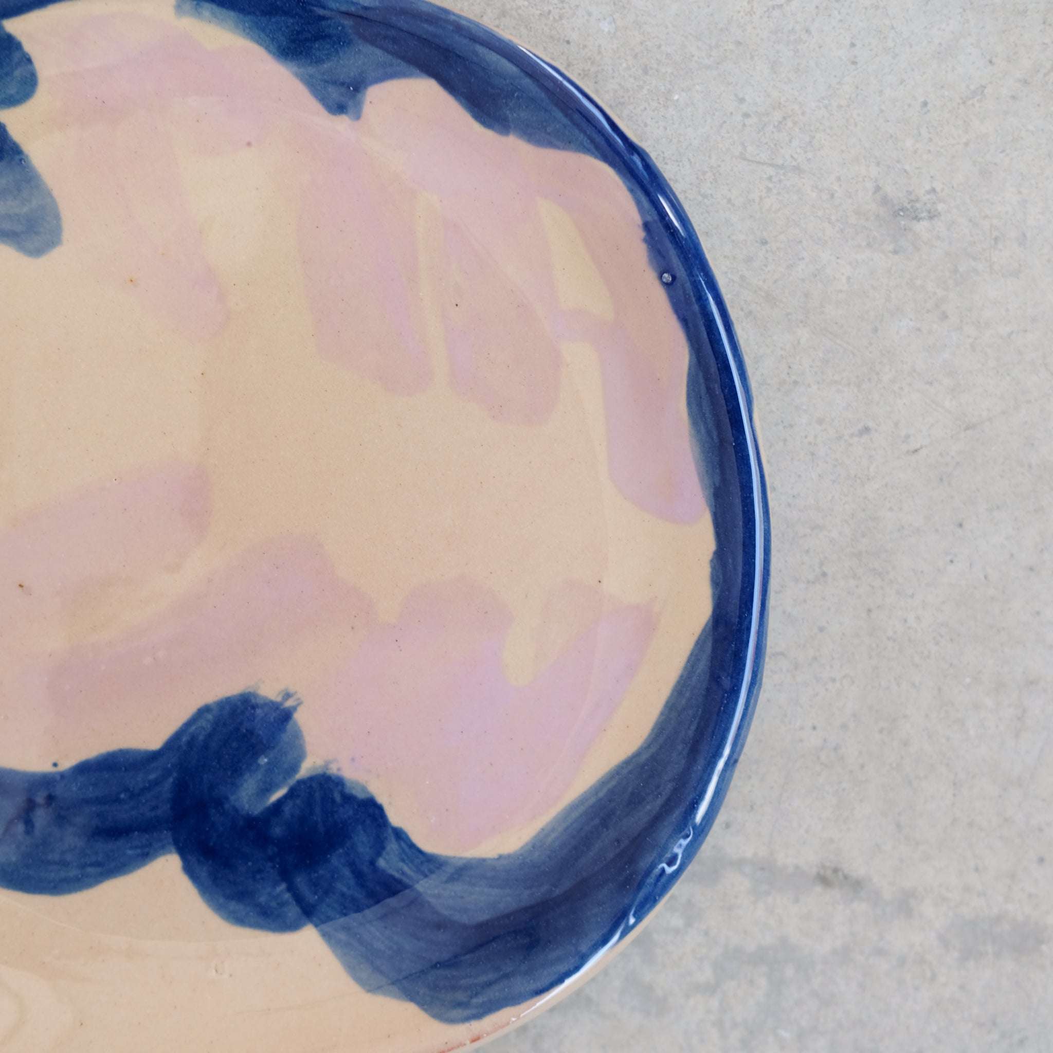 SP2429 red earthenware plate D 19cm - Multicolor