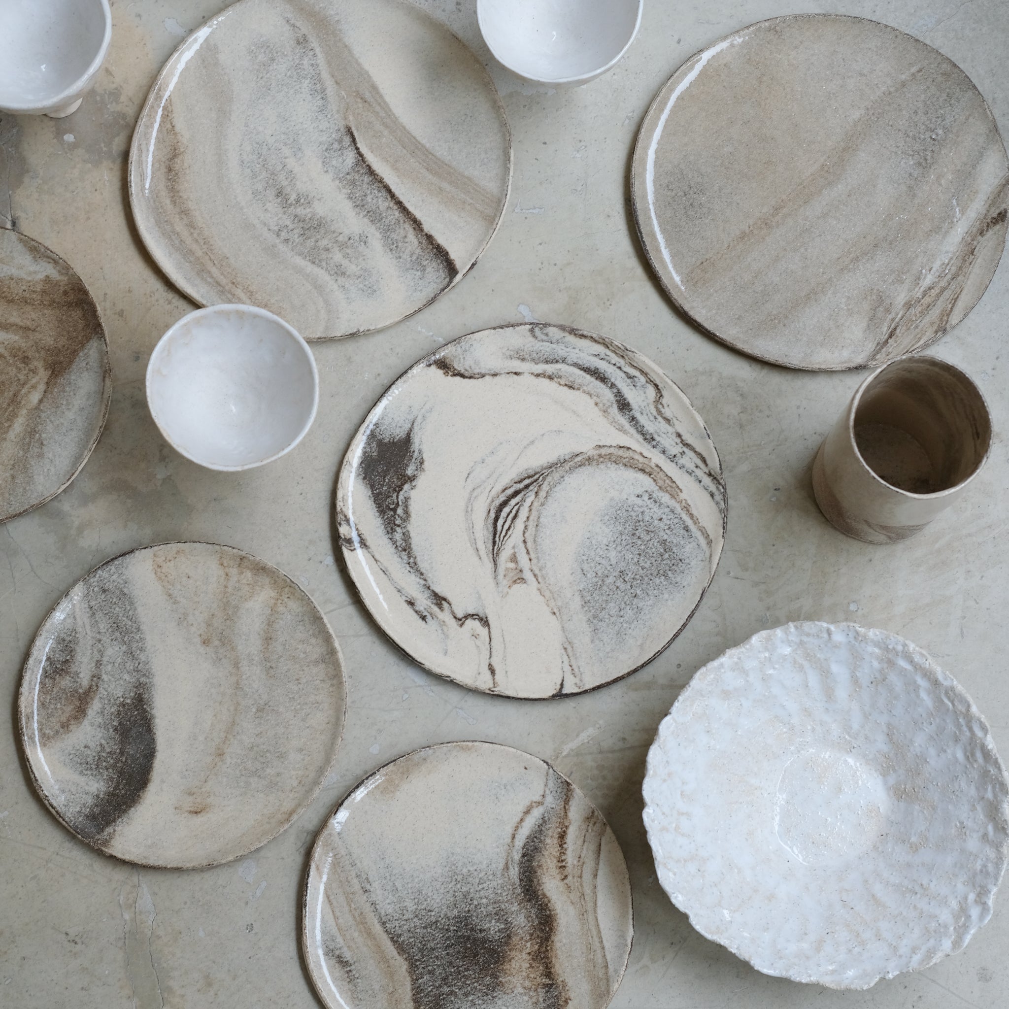 Bol en grès blanc D 17,5cm - Blanc brillant de  Léa Baldassari chez Brutal Ceramics