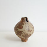 Vase "Bobine" en grès roux H 14cm - Brun beige de Sonia Deleani chez Brutal Ceramics