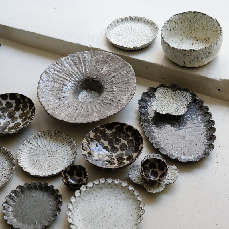 Saladier en terre recoltée D 21cm - blanc mat de Potry chez Brutal Ceramics