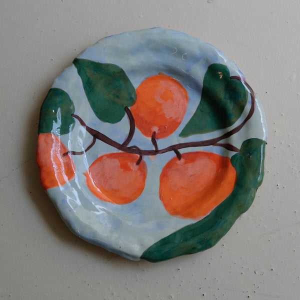 Plat SU25-06 en faïence D 26,5cm - multicolore Samantha Kerdine pour Brutal Ceramics