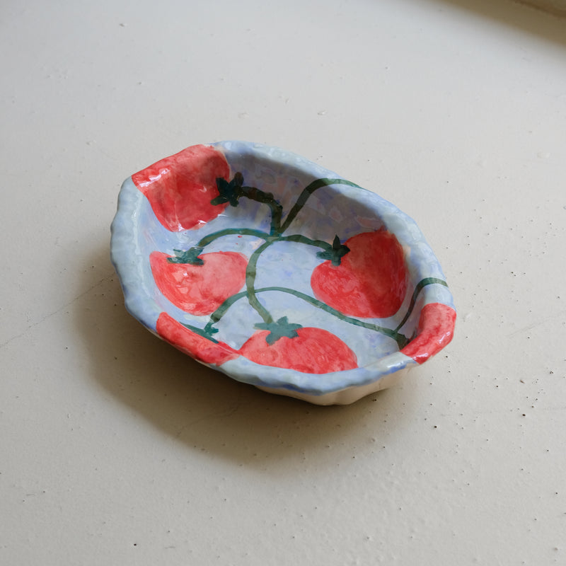 Plat SU25-12 en faïence L 34cm - multicolore Samantha Kerdine pour Brutal Ceramics