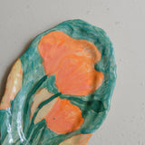 Plat SU25-14 en faïence L 34cm - multicolore Samantha Kerdine pour Brutal Ceramics