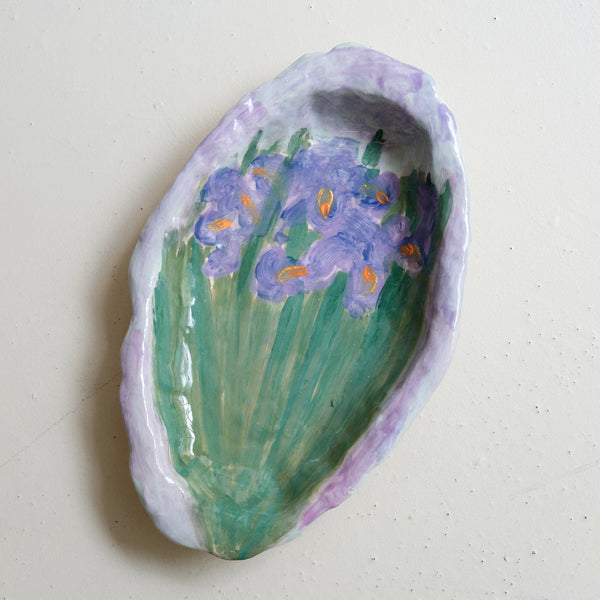 Plat SU25-03 oval en faïence L 35cm - multicolore Samantha Kerdine pour Brutal Ceramics