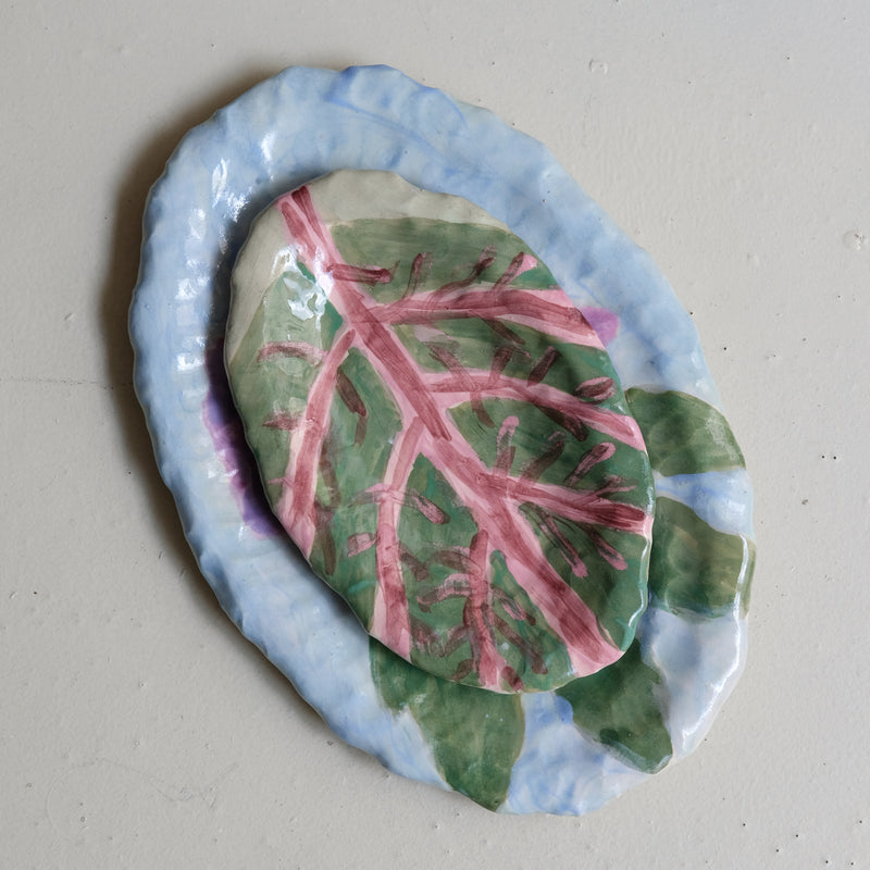 Plat SU25-08 en faïence D 26,5cm - multicolore Samantha Kerdine pour Brutal Ceramics
