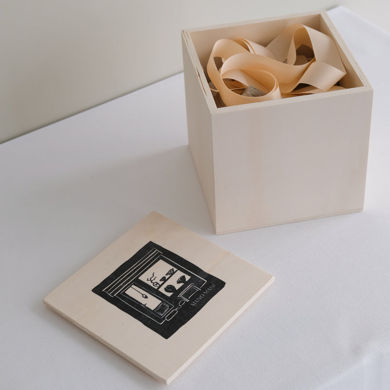 Vase 02 in stoneware H 11cm - black and beige