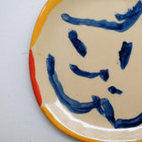Assiette 38HB08 en faïence rouge D 19,5cm - Multicolore d'Héloise Bariol chez Brutal Ceramics
