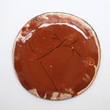 Assiette 38HB11 en faïence rouge D 19,5cm - Multicolore d'Héloise Bariol chez Brutal Ceramics