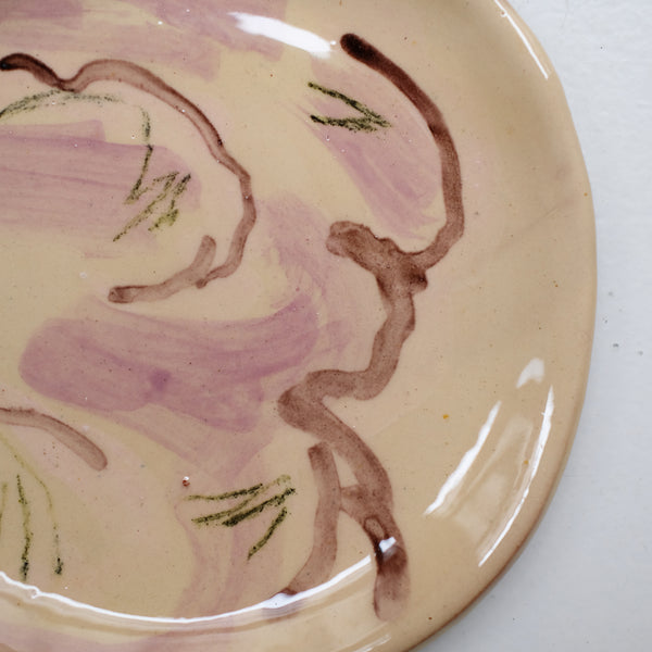 Assiette 38HB40 en faïence rouge D 19,5cm - Multicolore d'Héloise Bariol chez Brutal Ceramics