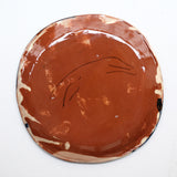 Assiette 38HB27 en faïence rouge D 19,5cm - Multicolore d'Héloise Bariol chez Brutal Ceramics
