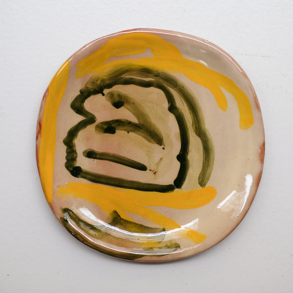Assiette 38HB29 en faïence rouge D 19,5cm - Multicolore d'Héloise Bariol chez Brutal Ceramics