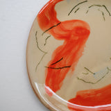 Assiette 38HB32 en faïence rouge D 19,5cm - Multicolore d'Héloise Bariol chez Brutal Ceramics