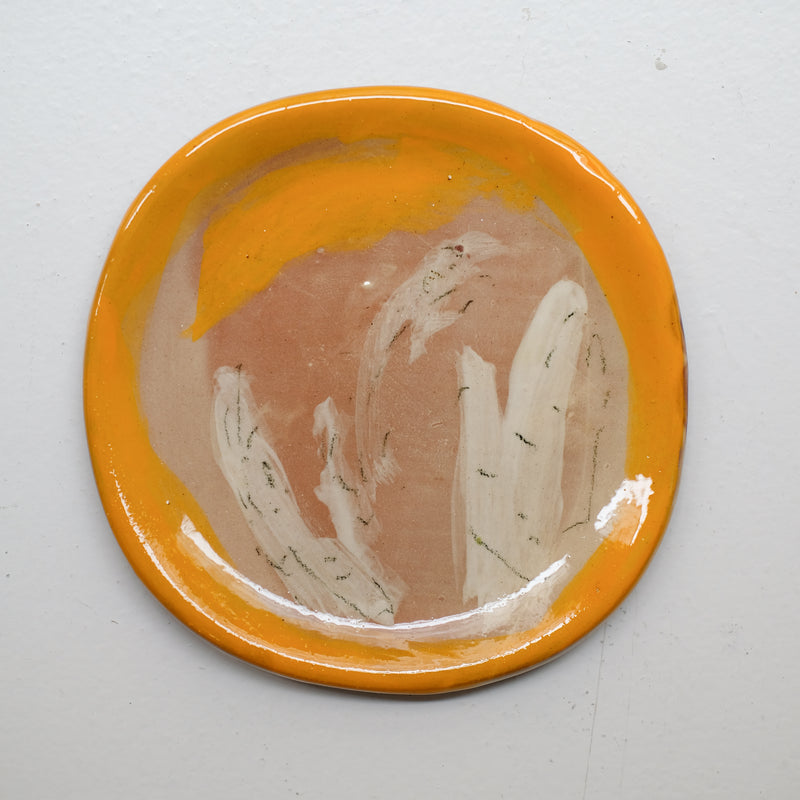 Assiette 38HB35 en faïence rouge D 19,5cm - Multicolore d'Héloise Bariol chez Brutal Ceramics