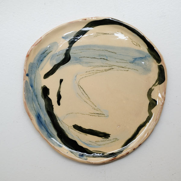 Assiette 38HB36 en faïence rouge D 25cm - Multicolore d'Héloise Bariol chez Brutal Ceramics