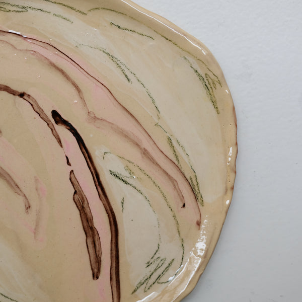 Assiette 38HB37 en faïence rouge D 25cm - Multicolore d'Héloise Bariol chez Brutal Ceramics