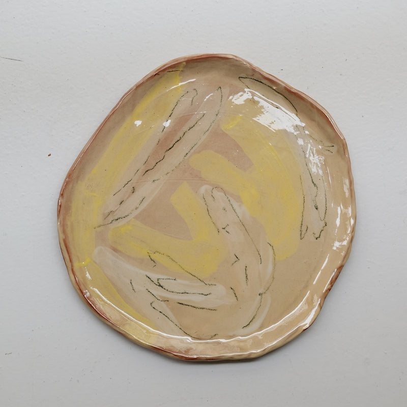 Assiette 38HB40 en faïence rouge D 25cm - Multicolore d'Héloise Bariol chez Brutal Ceramics