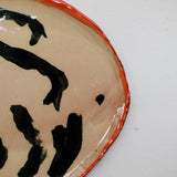 Assiette 38HB43 en faïence rouge D 25cm - Multicolore d'Héloise Bariol chez Brutal Ceramics