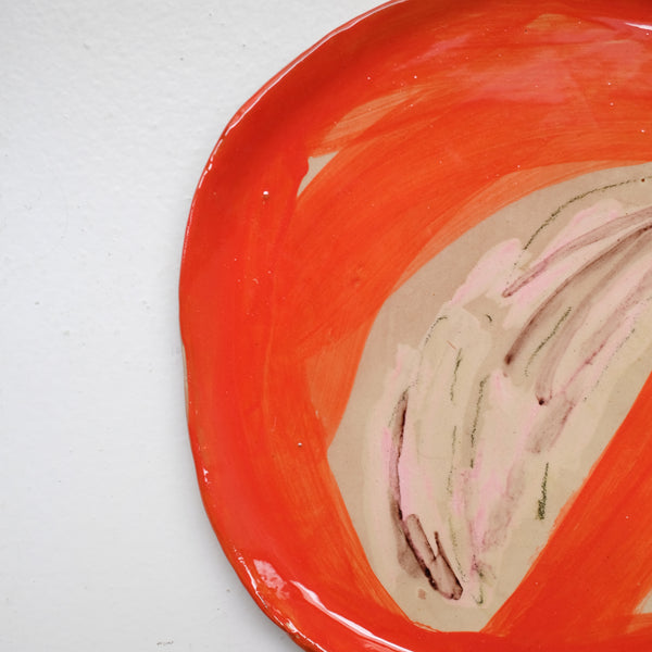 Assiette 38HB48 en faïence rouge D 25cm - Multicolore d'Héloise Bariol chez Brutal Ceramics