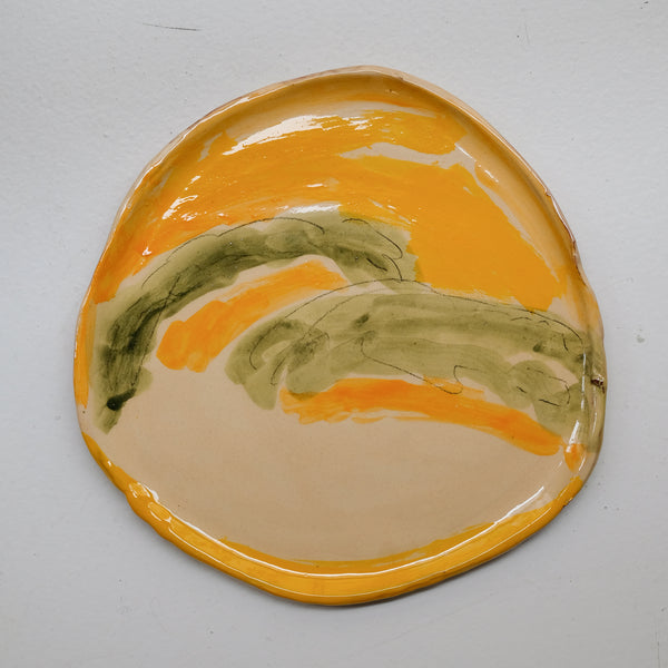 Assiette 38HB49 en faïence rouge D 25cm - Multicolore d'Héloise Bariol chez Brutal Ceramics