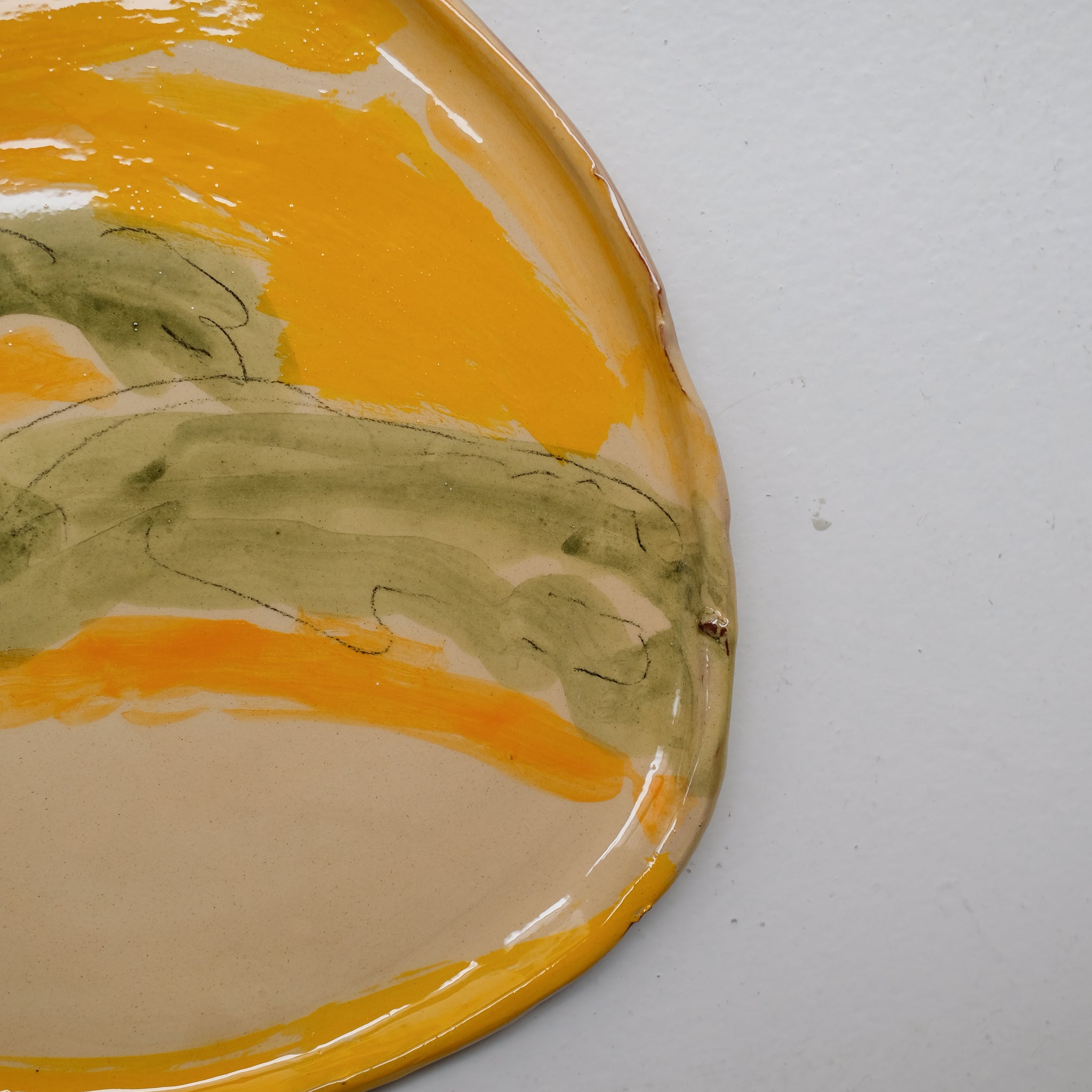Plate 38HB49 in red earthenware D 25cm