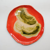 Assiette 38HB52 en faïence rouge D 25cm - Multicolore d'Héloise Bariol chez Brutal Ceramics