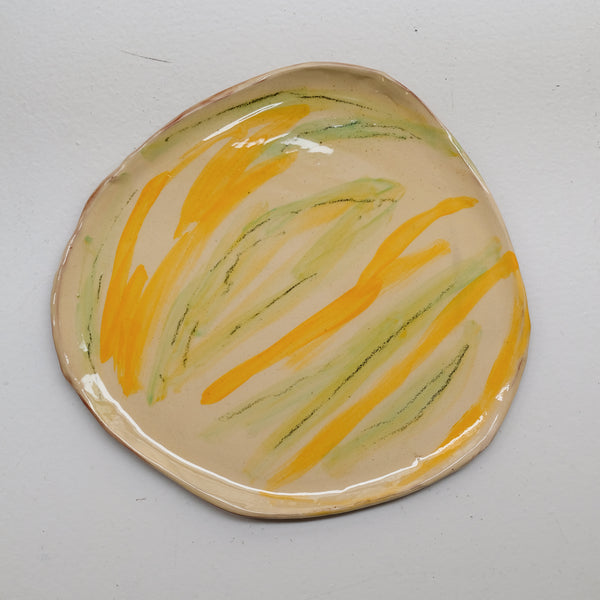 Assiette 38HB53 en faïence rouge D 25cm - Multicolore d'Héloise Bariol chez Brutal Ceramics
