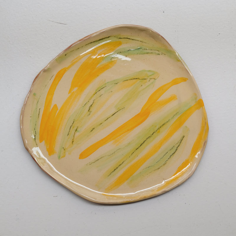 Assiette 38HB53 en faïence rouge D 25cm - Multicolore d'Héloise Bariol chez Brutal Ceramics