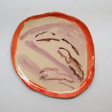 Assiette 38HB54 en faïence rouge D 25cm - Multicolore d'Héloise Bariol chez Brutal Ceramics