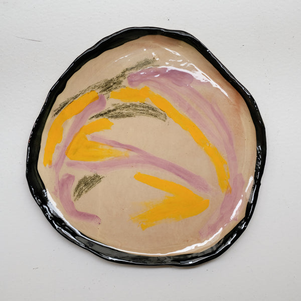 Assiette 38HB56 en faïence rouge D 25cm - Multicolore d'Héloise Bariol chez Brutal Ceramics