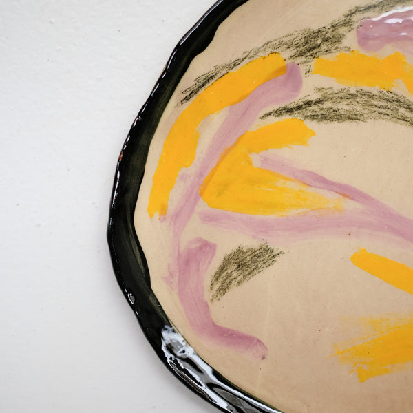 Assiette 38HB56 en faïence rouge D 25cm - Multicolore d'Héloise Bariol chez Brutal Ceramics