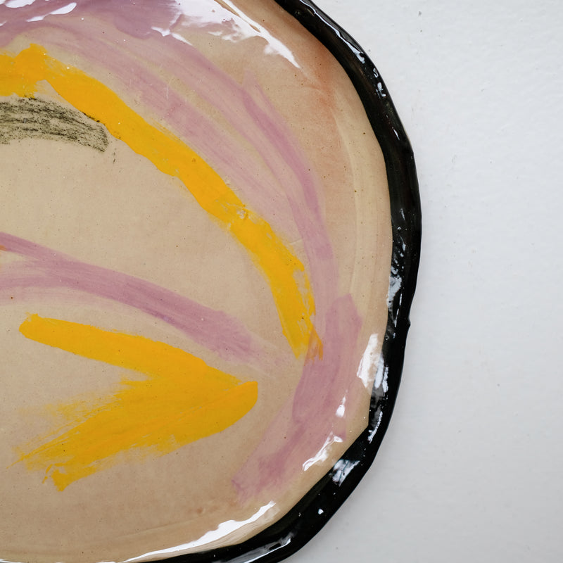 Assiette 38HB56 en faïence rouge D 25cm - Multicolore d'Héloise Bariol chez Brutal Ceramics