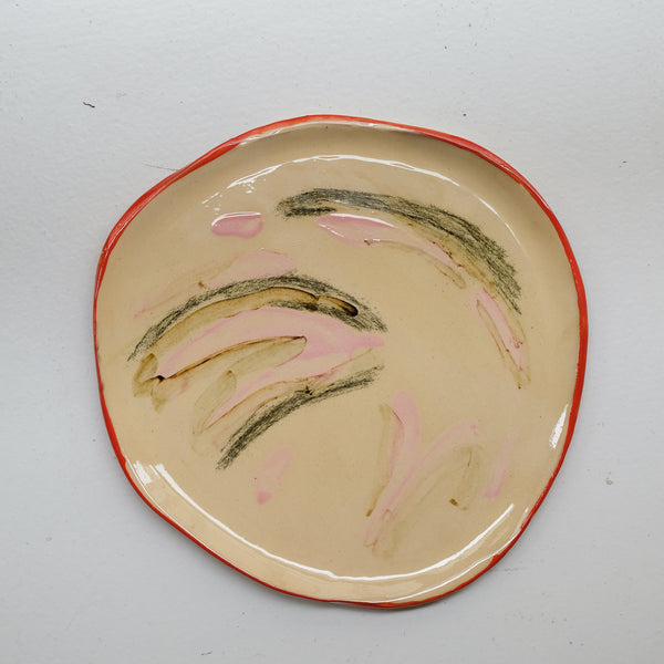 Assiette 38HB57 en faïence rouge D 25cm - Multicolore d'Héloise Bariol chez Brutal Ceramics