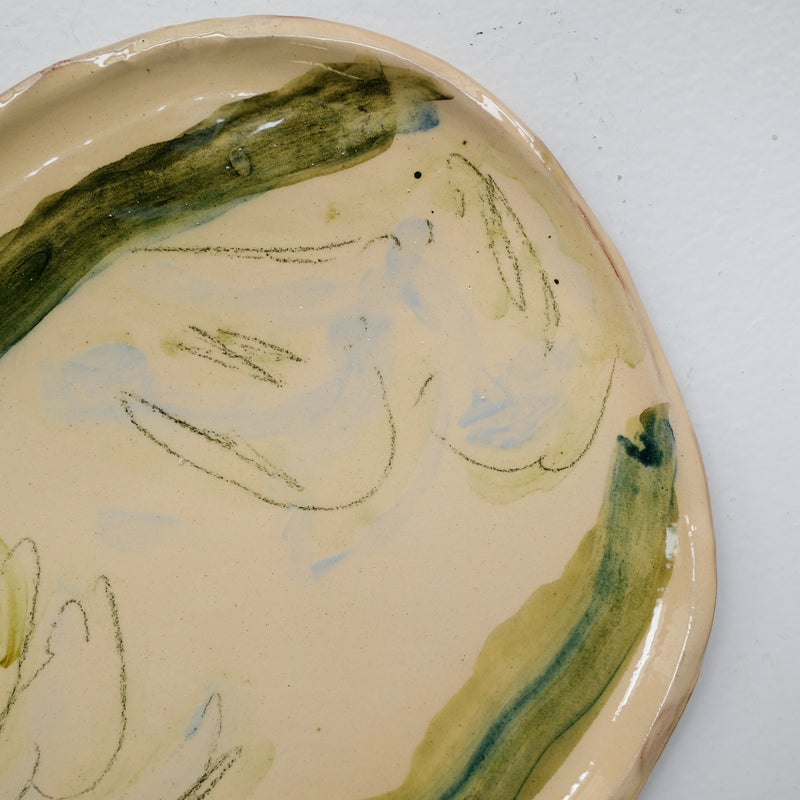 Assiette 38HB59 en faïence rouge D 25cm - Multicolore d'Héloise Bariol chez Brutal Ceramics