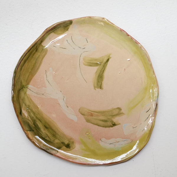 Assiette 38HB62 en faïence rouge D 25cm - Multicolore d'Héloise Bariol chez Brutal Ceramics