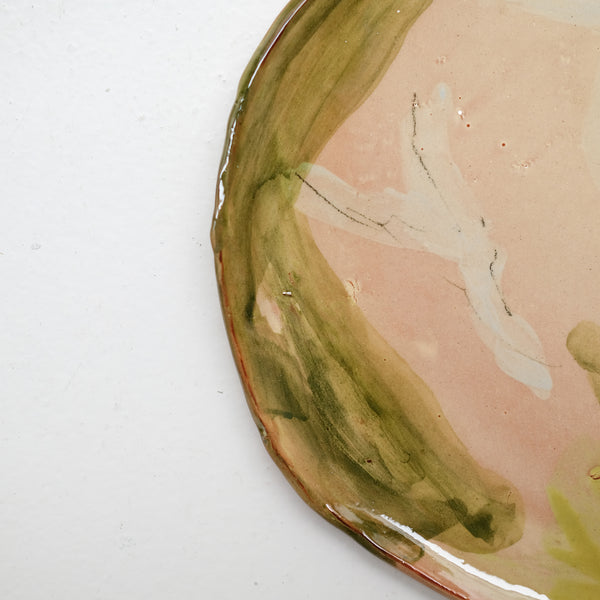 Assiette 38HB62 en faïence rouge D 25cm - Multicolore d'Héloise Bariol chez Brutal Ceramics
