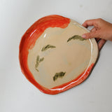 Assiette 38HB67 en faïence rouge D 25cm - Multicolore d'Héloise Bariol chez Brutal Ceramics
