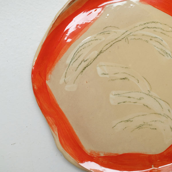 Assiette 38HB69 en faïence rouge D 25cm - Multicolore d'Héloise Bariol chez Brutal Ceramics