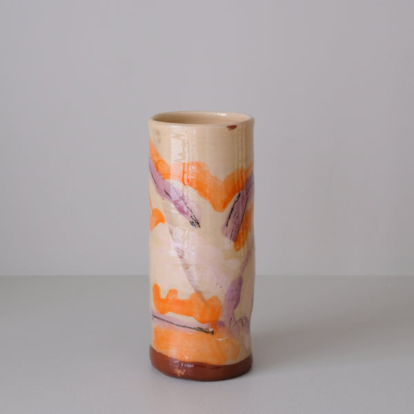 Vase 02 en faïence rouge H 23cm - Multicolore d'Héloise Bariol chez Brutal Ceramics