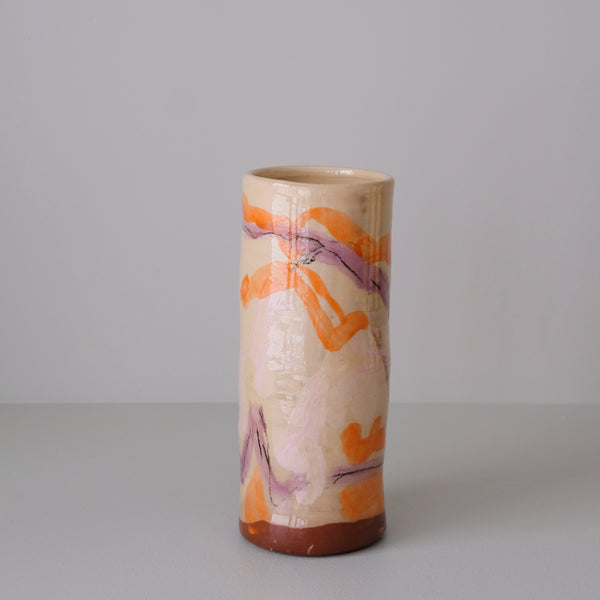 Vase 02 en faïence rouge H 23cm - Multicolore d'Héloise Bariol chez Brutal Ceramics