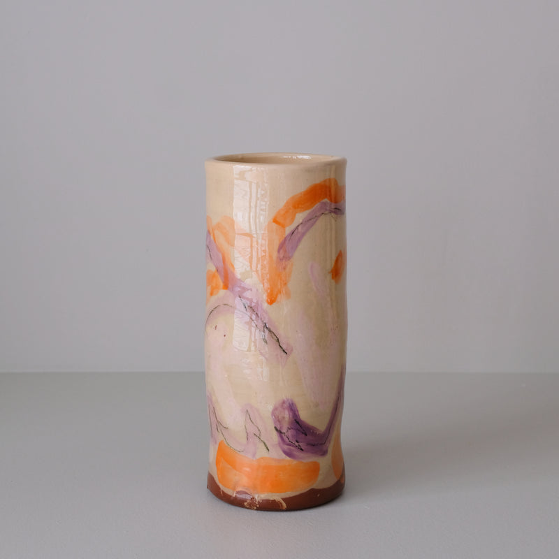 Vase 02 en faïence rouge H 23cm - Multicolore d'Héloise Bariol chez Brutal Ceramics