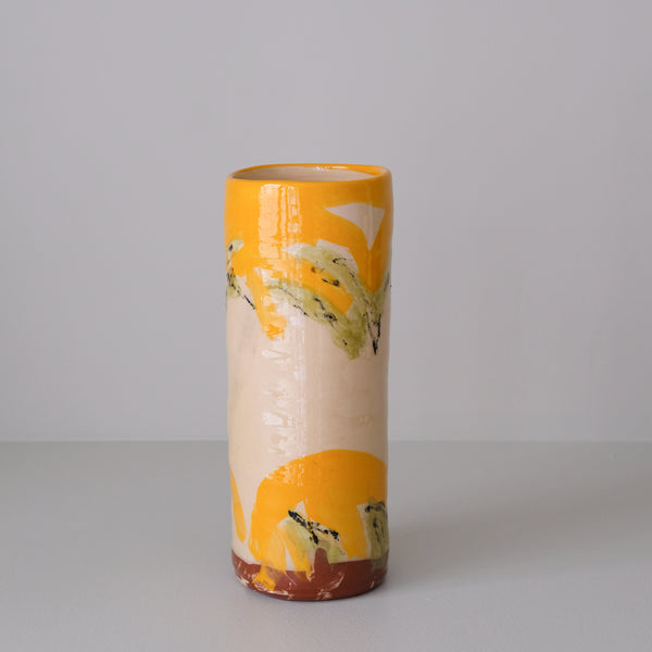 Vase 03 en faïence rouge H 23cm - Multicolore d'Héloise Bariol chez Brutal Ceramics