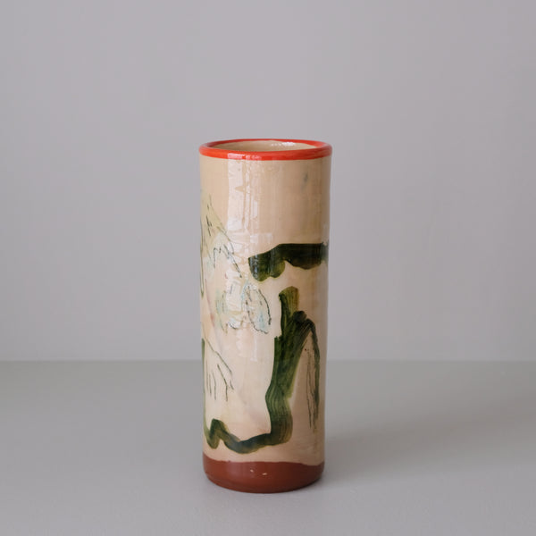 Vase 08 en faïence rouge H 23cm - Multicolore d'Héloise Bariol chez Brutal Ceramics